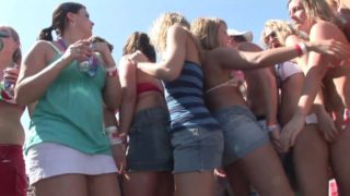 Hottie Girls Dancing Stripping Off Their Bikinis
