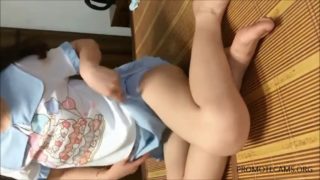 Hot cute chinese girl shows her tiny pussy on webcam