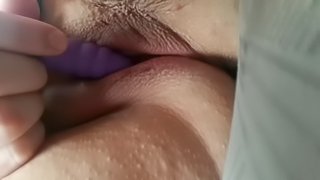 Amateur fingers pussy in public parking lot and caught