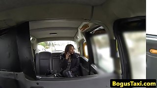 Nubian taxi beauty pounded in tight pussy