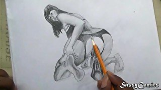 Sex Art -14 inch Bad Dragon Dildo deep anal riding