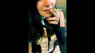 Slutty Nun Smokes For You (Smoking fetish)