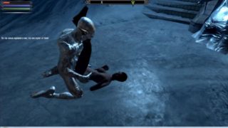 Iron statue hard fuck girl in Skyrim porn game