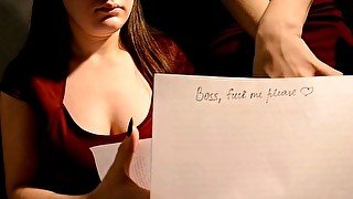 18yo STUDENT INTERVIEW ends with Great Sex HOT TEEN takes Mouth and Rides a Huge Cock ALICExJAN