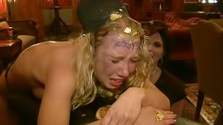 Blonde Girl Abused Spanked and Humiliated in BDSM Party