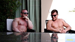 Sexy gay dude is ready for anal sex with James Huntsman while he moans