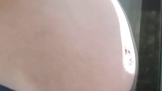 Blonde pregnant babe fingering her pussy