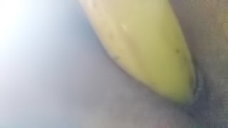 Banana Split Pt1 Self Love with Hairy Pussy