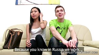 Authentic Casting with Russian Pair