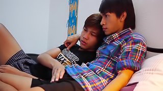 Asian Twinks Peter and Jake Bareback