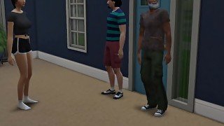 DDSims - Homeless man fucks wife in front of husband - Sims 4