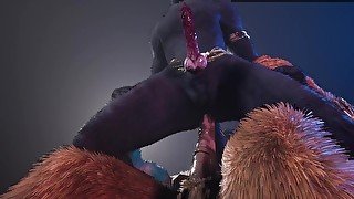 Furry Femboy x Monster Cock 3D