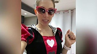 Real life amateur pornstar Halloween adventures behind the scenes VLOG asshole pussy spreading cosplay giantess...- Lelu Love