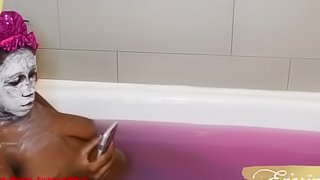 Super Sexy Busty Ebony Takes Sensual & Erotic Voyeur Bath - EROSIMINE