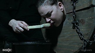 Anal torture and food fetish session with chubby Juliette March
