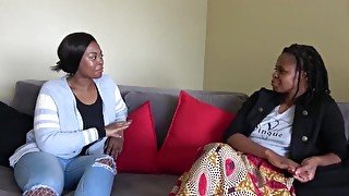 Curvy Afro Lesbian Girlfriends Scissoring and Butt Plug Play