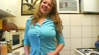 Busty amateur teen girlfriend sucks and fucks with cum