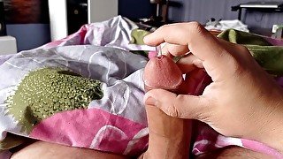I put a pipette in my penis, first penetration, orgasm, moans and new sensations