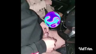 Step mom caught sucking dick and swallowing cum from step son in the car 
