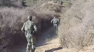 Hot chick gets fucked by the guys at the border patrol