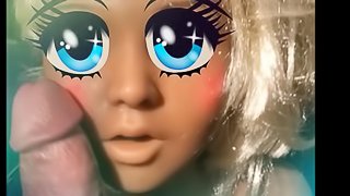 Silicone Sex Doll BJ Play, Nice Cumshot Ending! Realistic Mia's 53rd Vid :)