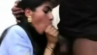 Indian girl loves to suck hard black cock