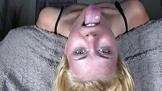 Sloppy Upside Down Facefucking Throatpie - Cumming Twice - Jamie Stone