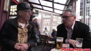 Dutch hooker spoon fucked by oldman