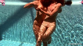 Olla Oglaebina and Irina Russaka hot teens underwater