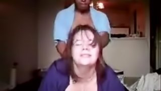 Chubby wife slut enjoying to get fucked hard by the big dick of her black lover.