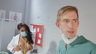 Lustful doctor and nurse forget about all rules and have sex