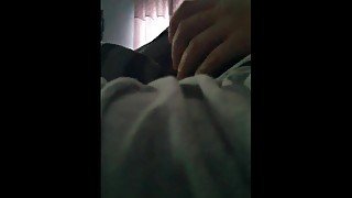 Step sister awesome handjob make step son cum on moms panties