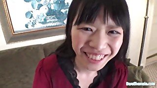 Amateur asian teen comes to do XXX video for a first time