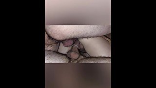 Amateur Wife takes 2 cocks