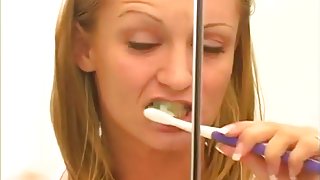 Big Facial for a college girl college girl after a nice fuck