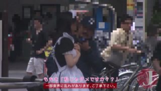 Japanese girl in maid costume gets creampied by stranger