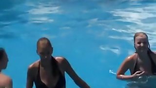 Public blowjob fun with two Russian couples