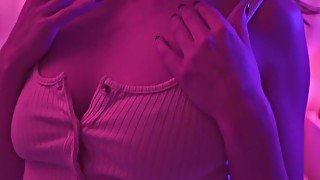 fit amateur girl Zero_Fvcks shows perfect tits and tight stomach then gets fucked in pink light