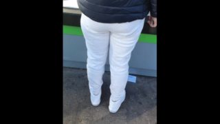 Step mom doesn't wear panties cash out money and fuck step son in the petrol station 