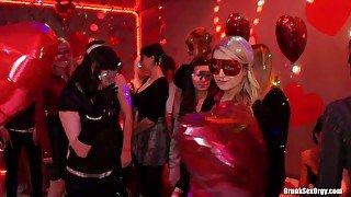 Masquerade turns into a super hot swinger party with spoiled buxom sluts