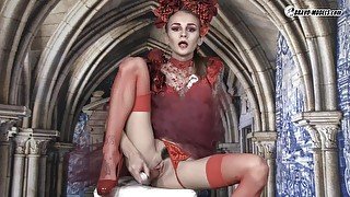 Adelle Unicorn - cosplay masturbation with dildo in latex - 2D-424