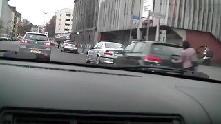Brunette amateur video clip shows me fucking in a car