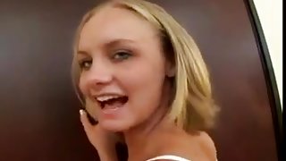 Blonde Whore Bukkake By Many Whites Cocks