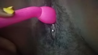 Playing with my wet hairy pussy while No one is home watch me cream pt.1