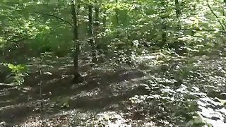 Stranger join fuck wench wife in woods