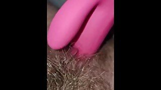 Vikki bush hairy pussy meets vibrator