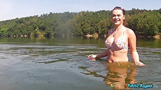 Public Agent - Cutie In Bikini Dives Headfirst Into A Stranger's Cock And Balls 1 - Michaela Doore