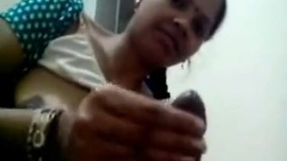 Horny mature indian slut sucks on hard cock