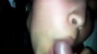 Cute amature asian teen gets a mouthful