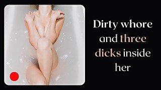 She is very horny and gasping for your cock. You better give it to her - Erotic audio for men.